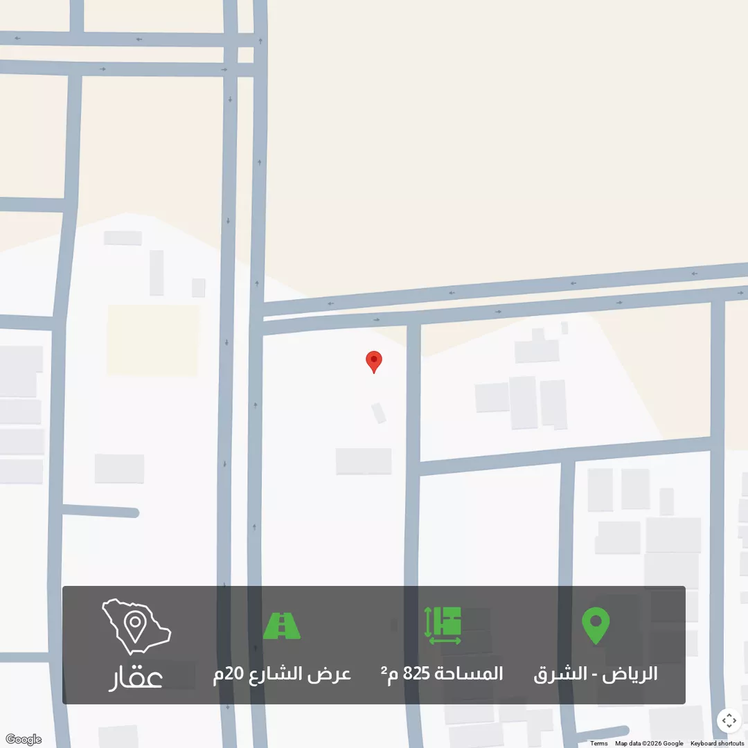 أرض للبيع في شارع سعد بن أبي ذباب الدوسي ، حي الشرق ، الرياض ، منطقة الرياض 1 صورة