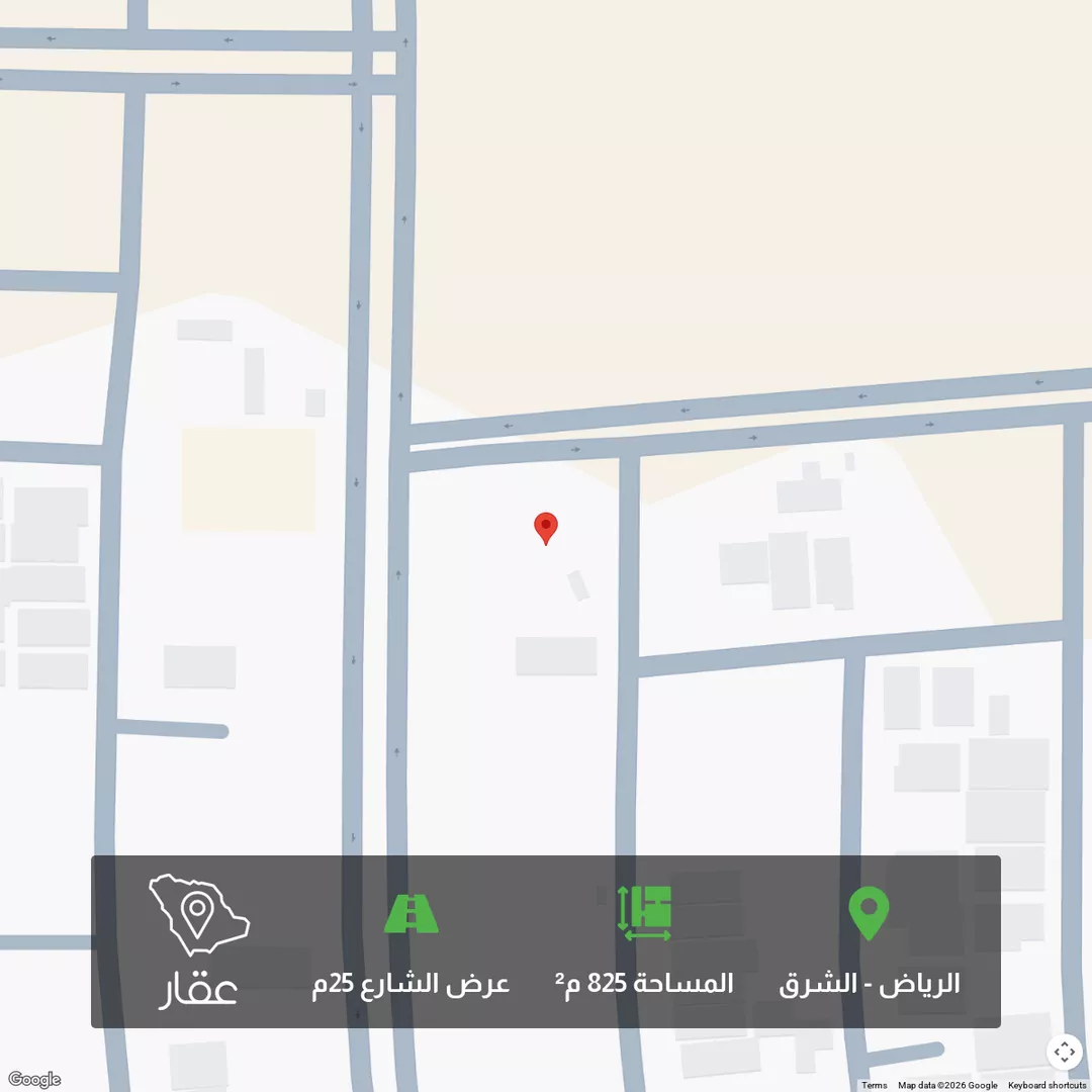 أرض للبيع في شارع سعد بن أبي ذباب الدوسي ، حي الشرق ، الرياض ، منطقة الرياض 1 صورة