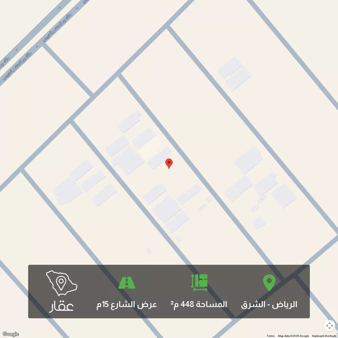 أرض للبيع في شارع عبدالملك بن هاشم, حي البيان, مدينة الرياض, منطقة الرياض 1 صورة