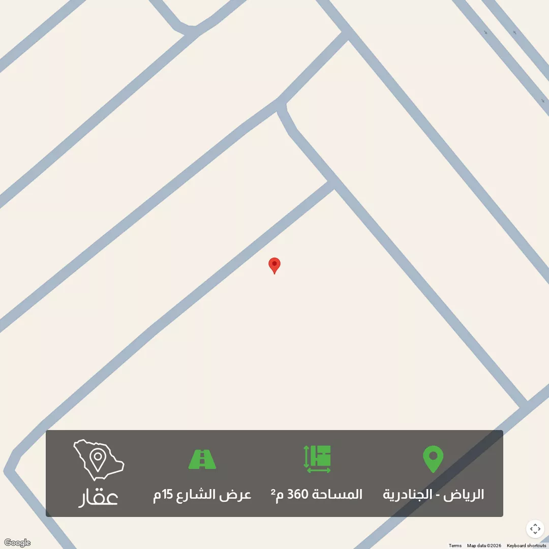 أرض للبيع في حي الجنادرية, مدينة الرياض, منطقة الرياض 1 صورة