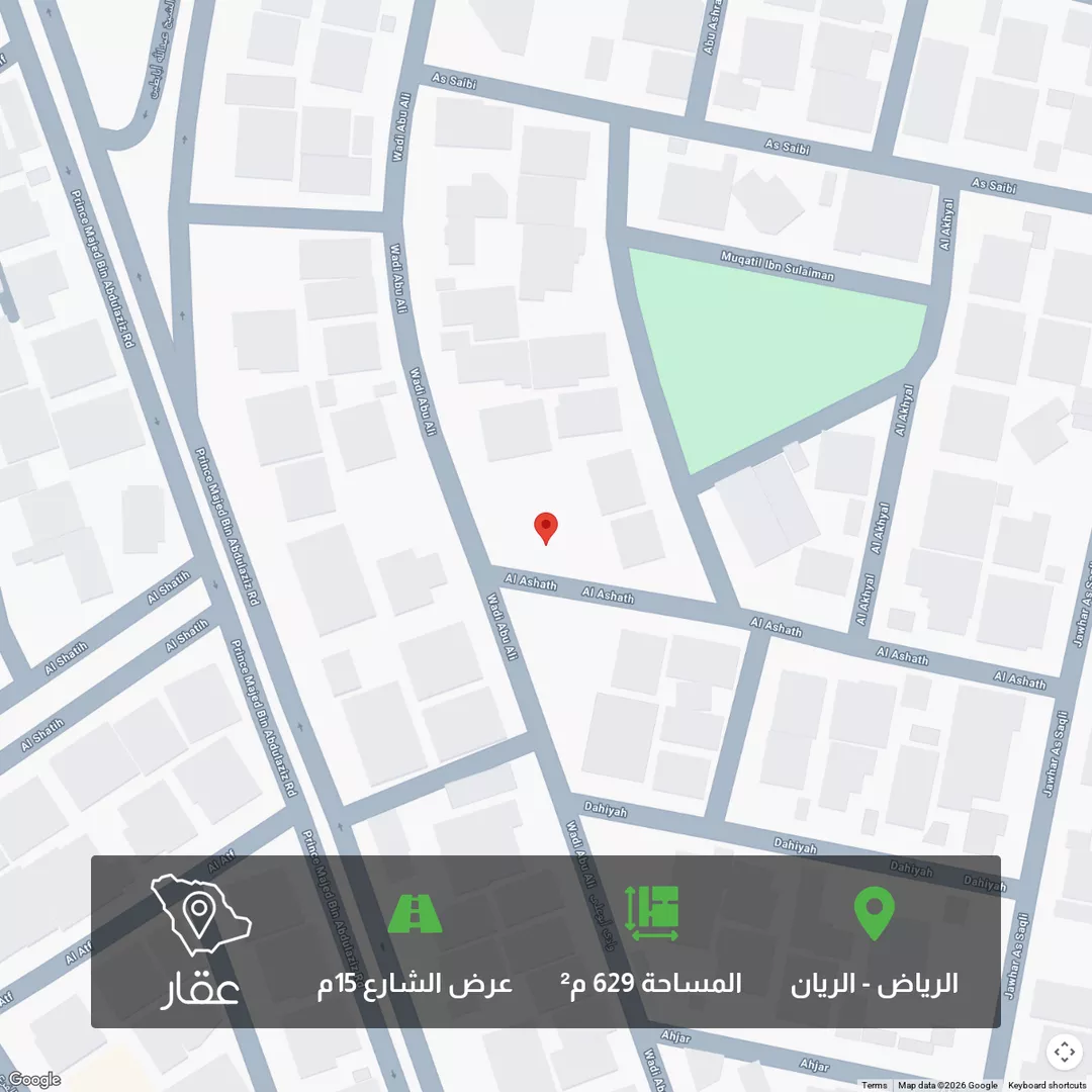 أرض للبيع في شارع وادي أبي علي, حي الريان, مدينة الرياض, منطقة الرياض 1 صورة