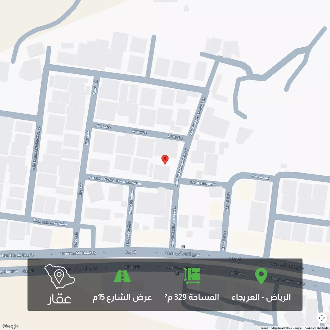 أرض للبيع في شارع حارة النزهة, حي العريجاء, مدينة الرياض, منطقة الرياض 1 صورة