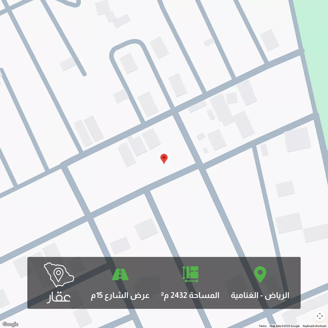 أرض للبيع في شارع جمال الدين التميمي, حي الغنامية, مدينة الرياض, منطقة الرياض 1 صورة
