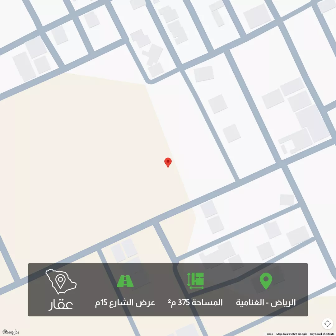 أرض للبيع في شارع شدا الاسفل, حي الغنامية, مدينة الرياض, منطقة الرياض 1 صورة