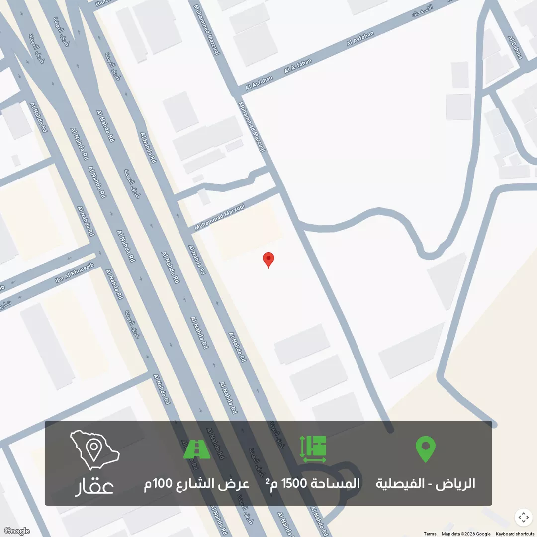 أرض للبيع في شارع النهضة الفرعي, حي الفيصلية, مدينة الرياض, منطقة الرياض 1 صورة