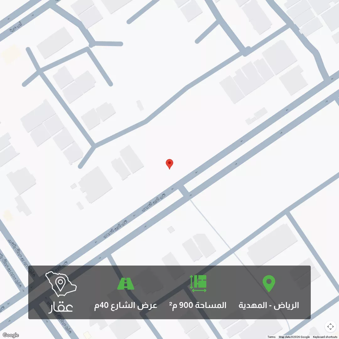 أرض للبيع في شارع تقى الدين التميمى, حي المهدية, مدينة الرياض, منطقة الرياض 1 صورة