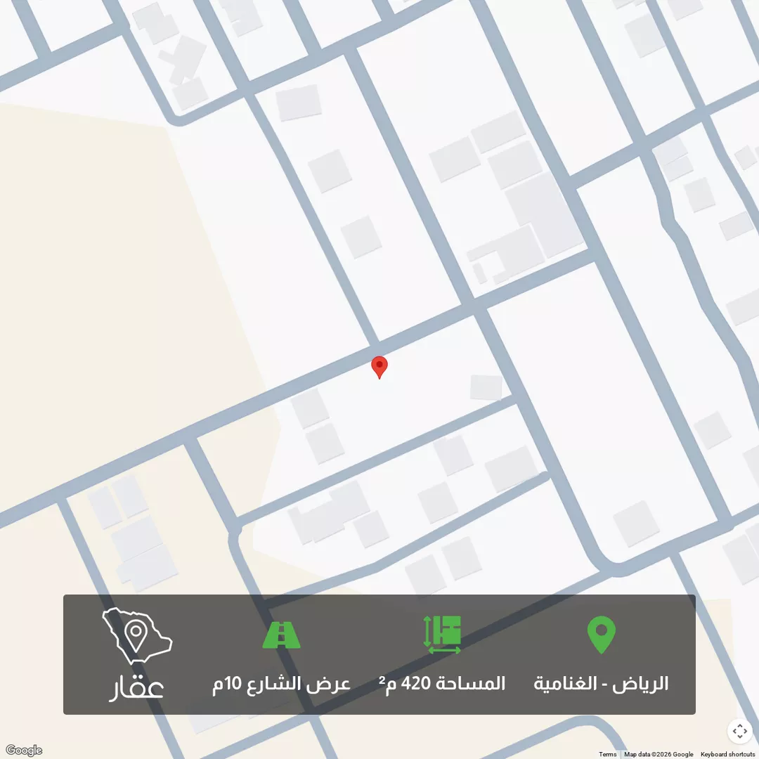 أرض للبيع في شارع شدا الاسفل ، حي الغنامية ، الرياض ، منطقة الرياض 1 صورة