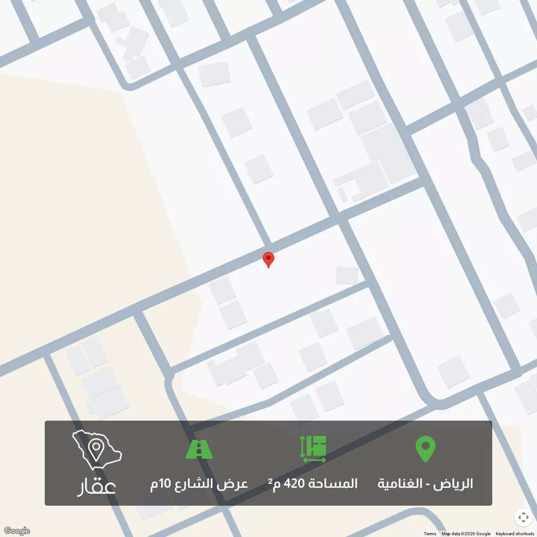 أرض للبيع في شارع شدا الاسفل, حي الغنامية, مدينة الرياض, منطقة الرياض 1 صورة