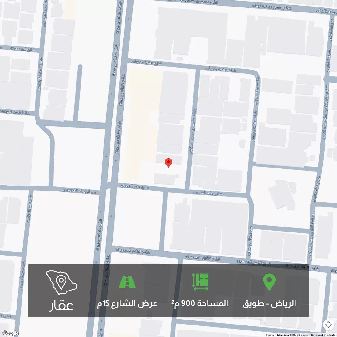 أرض للبيع في شارع عاصم بن حميد السكوني, حي طويق, مدينة الرياض, منطقة الرياض 1 صورة