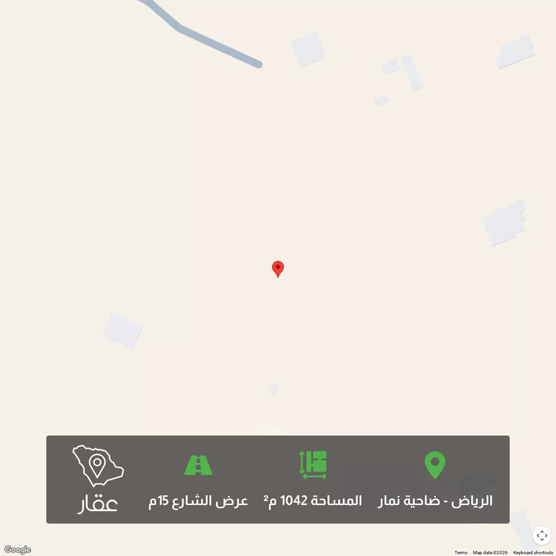 أرض للبيع في شارع وادي الرمه, حي ضاحية نمار, مدينة الرياض, منطقة الرياض 1 صورة