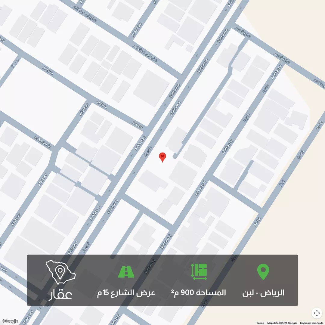 أرض للبيع في شارع الخنساء, حي لبن, مدينة الرياض, منطقة الرياض 1 صورة