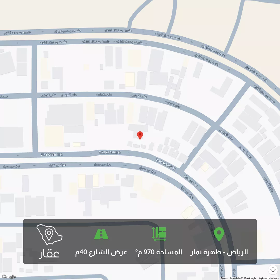 أرض للبيع في شارع زياد الباهلي, حي العوالي, مدينة الرياض, منطقة الرياض 1 صورة