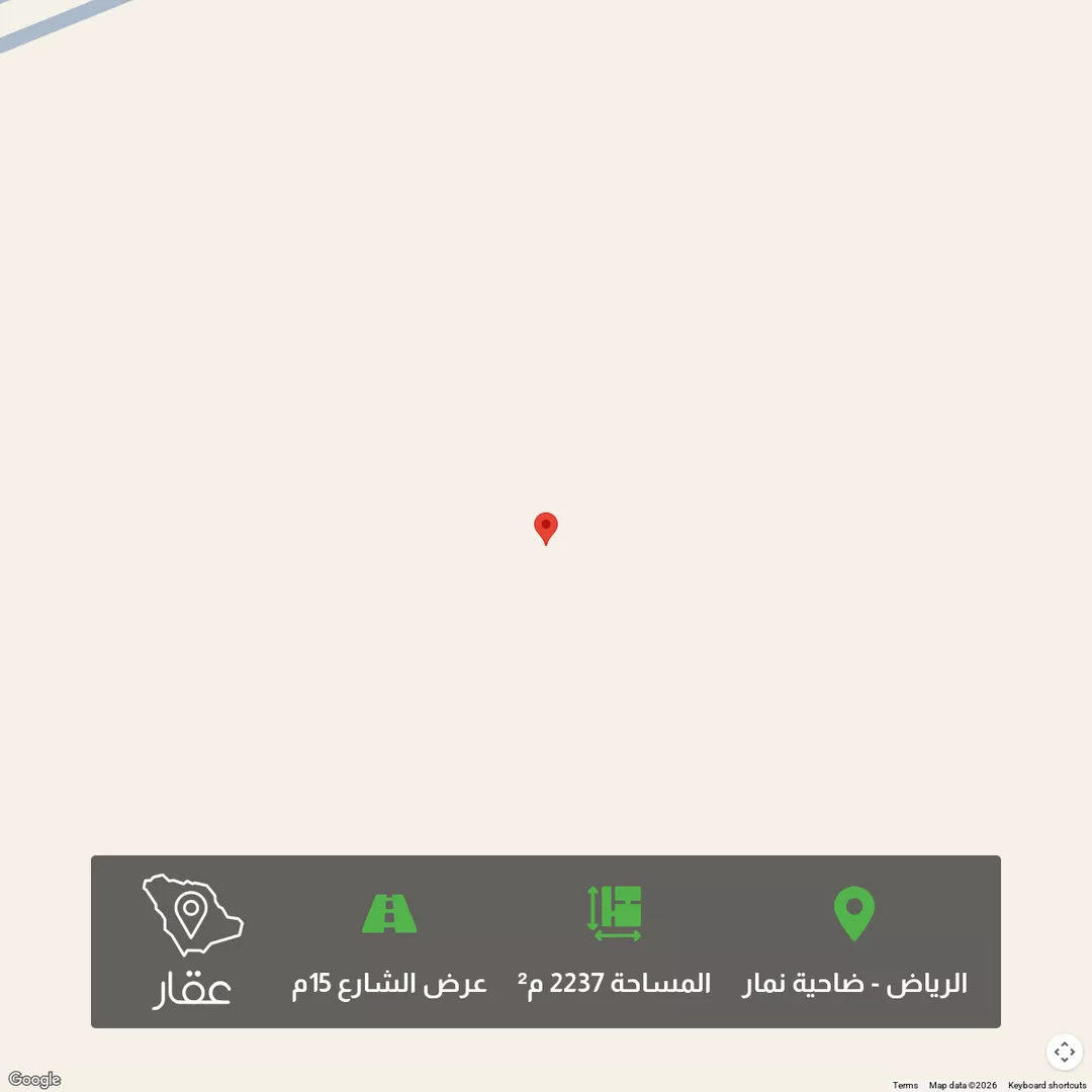 أرض للبيع في شارع لايوجد, حي ضاحية نمار, مدينة الرياض, منطقة الرياض 1 صورة