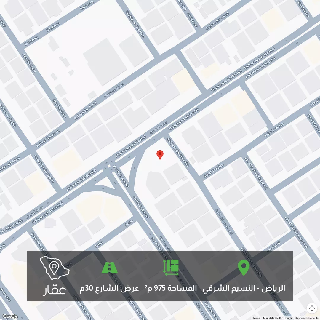 أرض للبيع في شارع محمد المفيدي, حي النسيم الشرقي, مدينة الرياض, منطقة الرياض 1 صورة