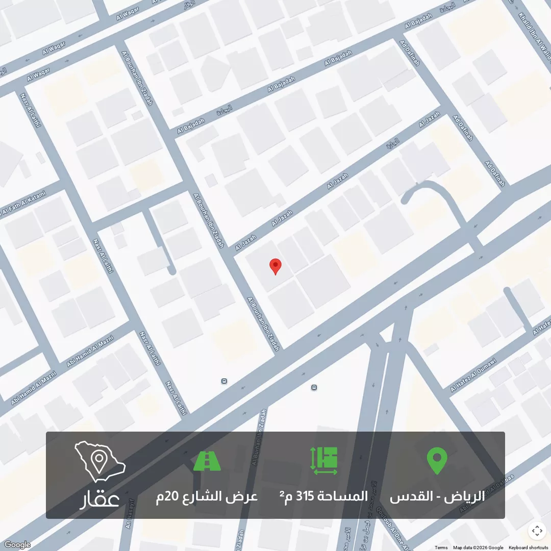 أرض للبيع في شارع البرهان بن زيادة, حي القدس, مدينة الرياض, منطقة الرياض 1 صورة