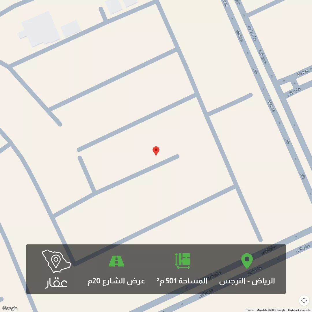 أرض للبيع في شارع عابس بن الحصين, حي النرجس, مدينة الرياض, منطقة الرياض 1 صورة