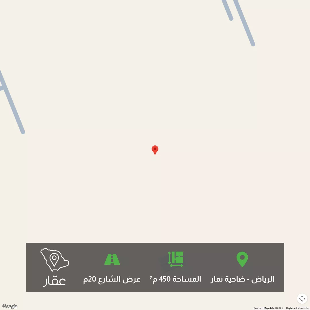 أرض للبيع في شارع جبل طرفه, حي ضاحية نمار, مدينة الرياض, منطقة الرياض 1 صورة