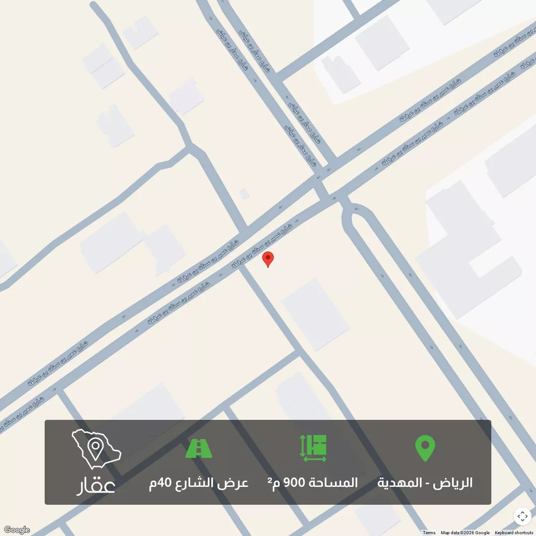 أرض للبيع في شارع محمد سعيد شافعي, حي المهدية, مدينة الرياض, منطقة الرياض 1 صورة
