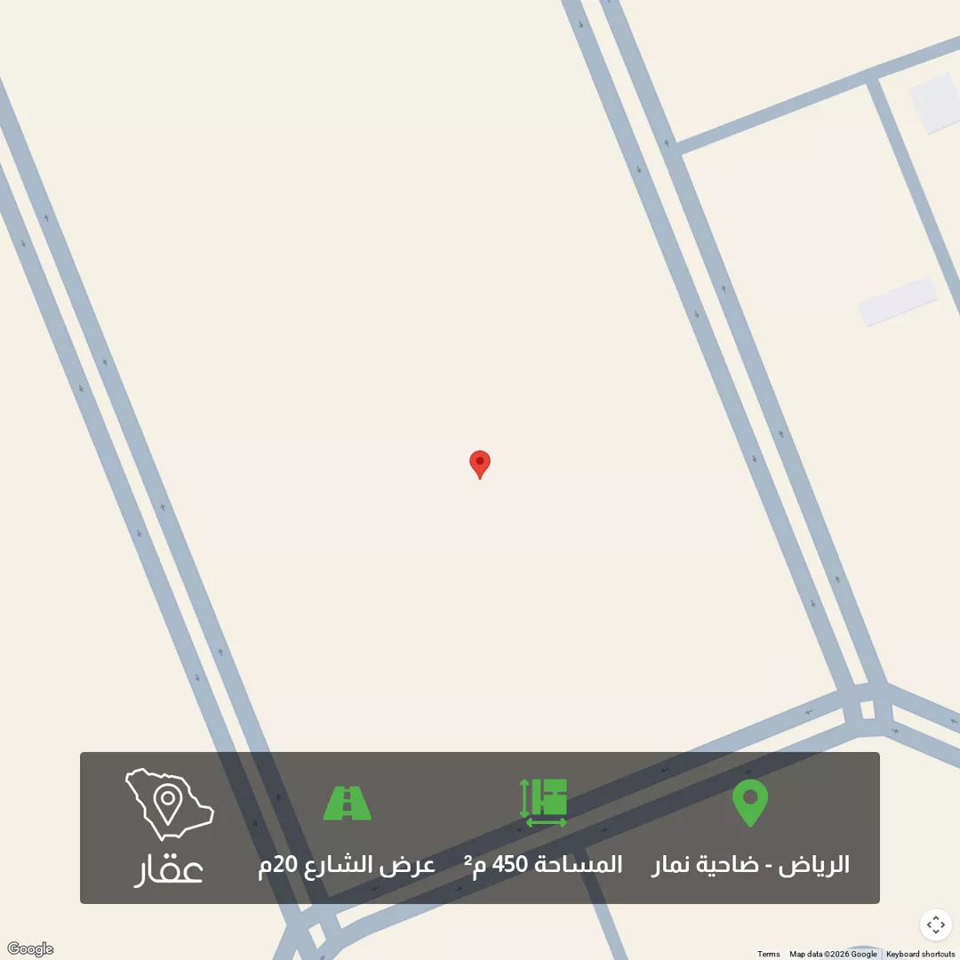 أرض للبيع في شارع وادي الهدار ، حي ضاحية نمار ، الرياض ، منطقة الرياض 1 صورة