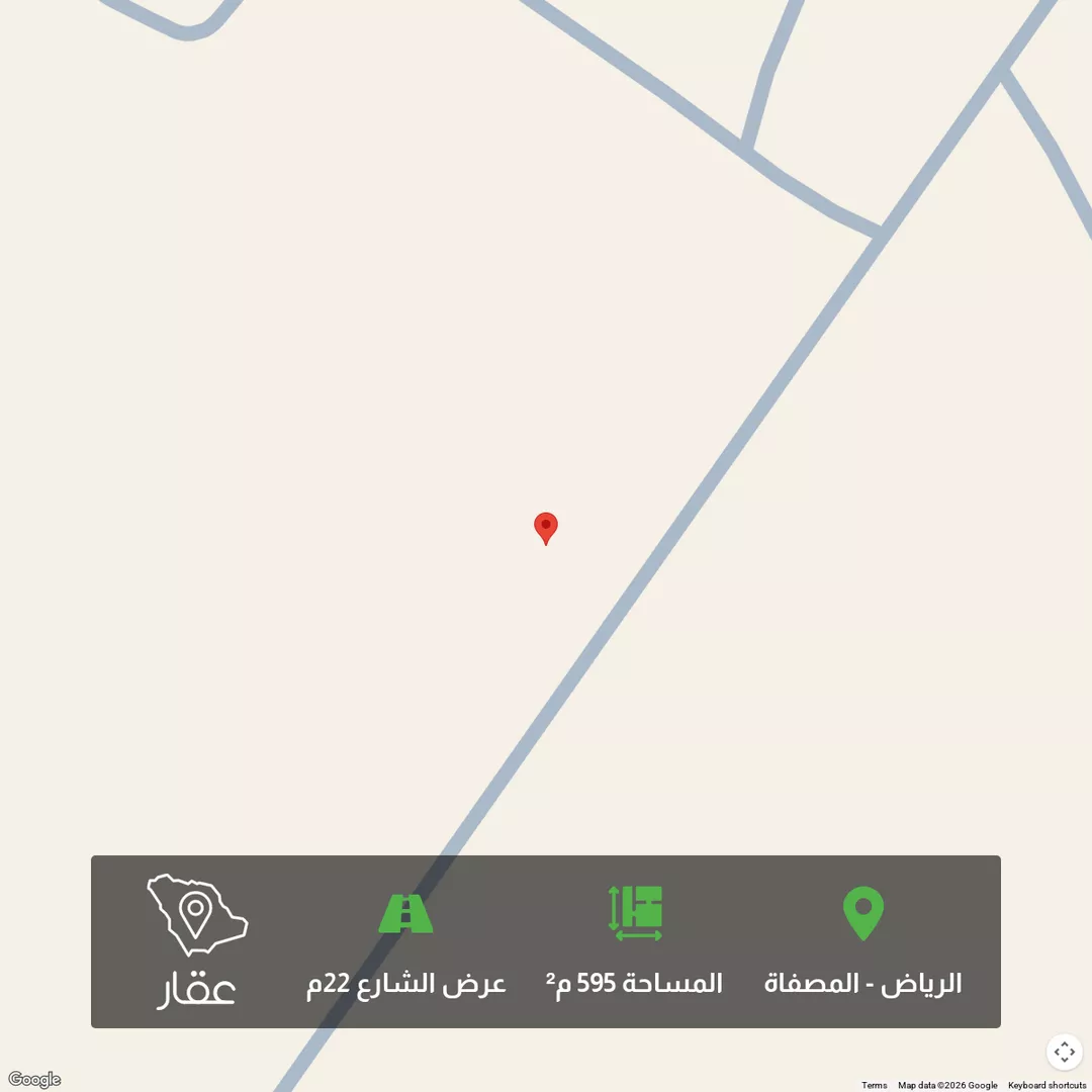 أرض للبيع في شارع عبدالله المروزي, حي المصفاة, مدينة الرياض, منطقة الرياض 1 صورة