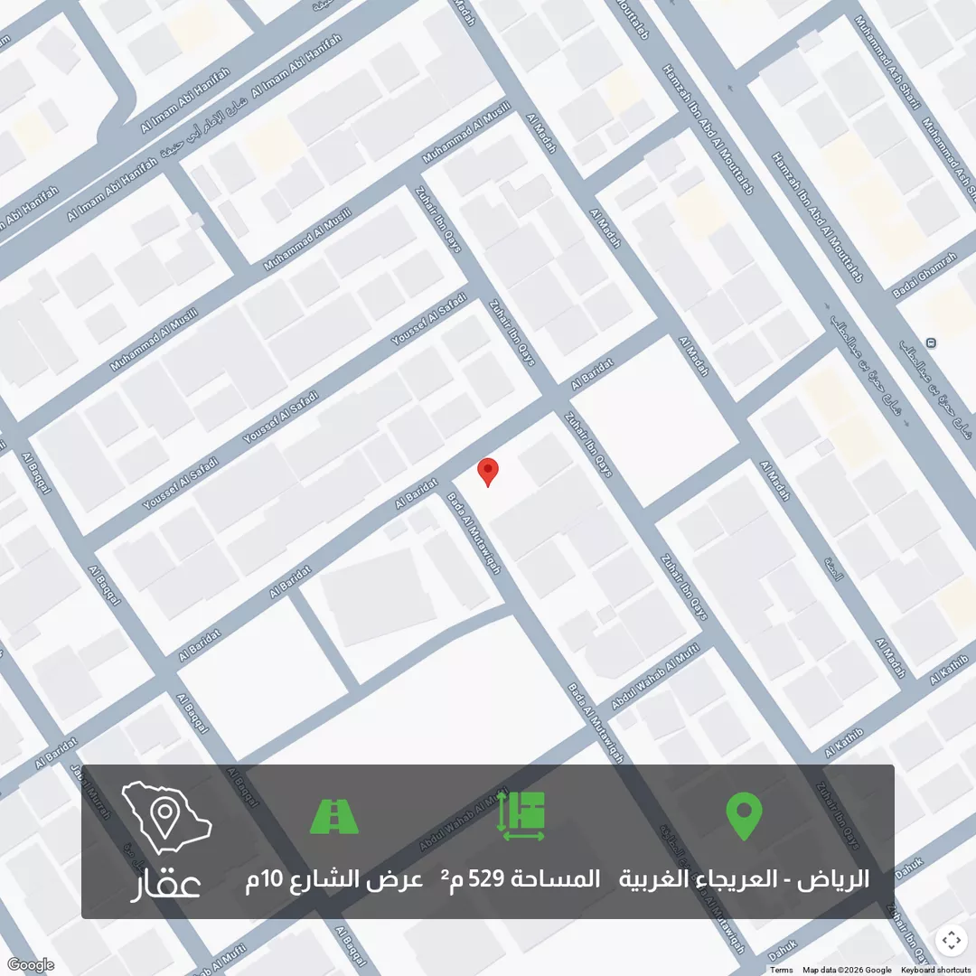 أرض للبيع في شارع بدع المطاوقة, حي العريجاء الغربي, مدينة الرياض, منطقة الرياض 1 صورة