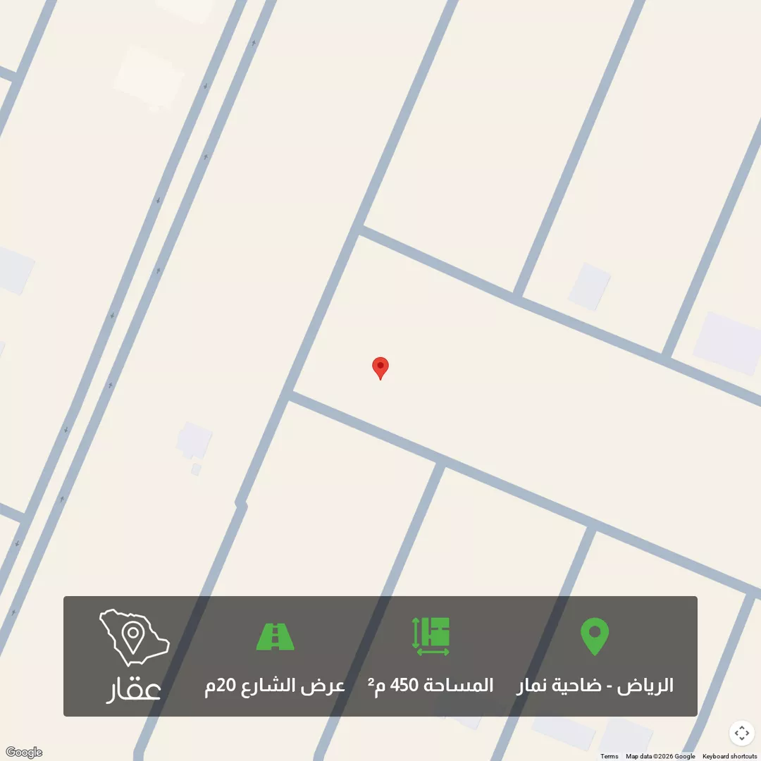 أرض للبيع في شارع جبل اجياد ، حي ضاحية نمار ، الرياض ، منطقة الرياض 1 صورة
