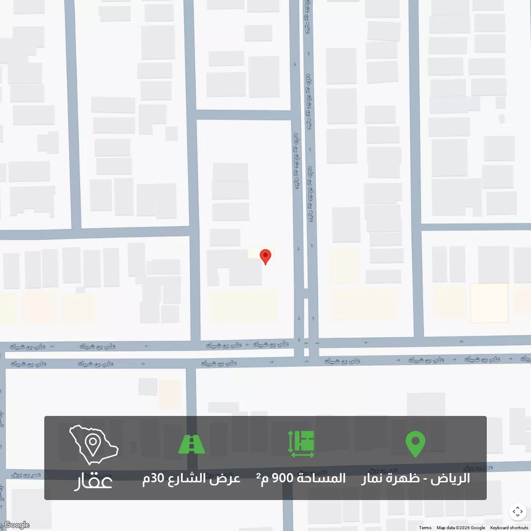 أرض للبيع في شارع عقبة بن عثمان بن خلدة, حي العوالي, مدينة الرياض, منطقة الرياض 1 صورة