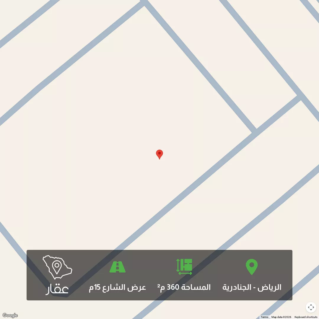أرض للبيع في شارع العمره, حي الجنادرية, مدينة الرياض, منطقة الرياض 1 صورة