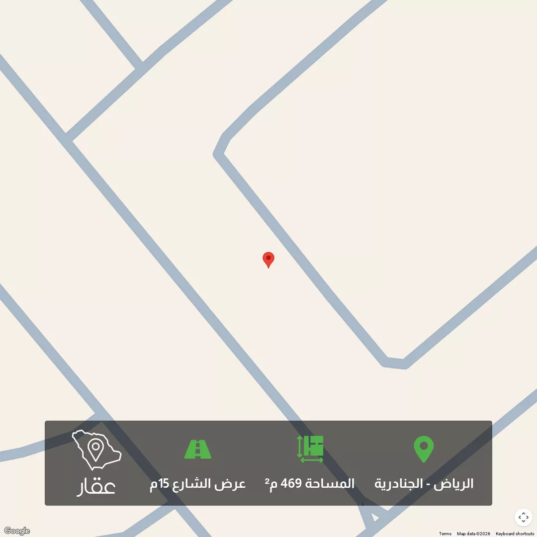 أرض للبيع في شارع الصفائح, حي الجنادرية, مدينة الرياض, منطقة الرياض 1 صورة