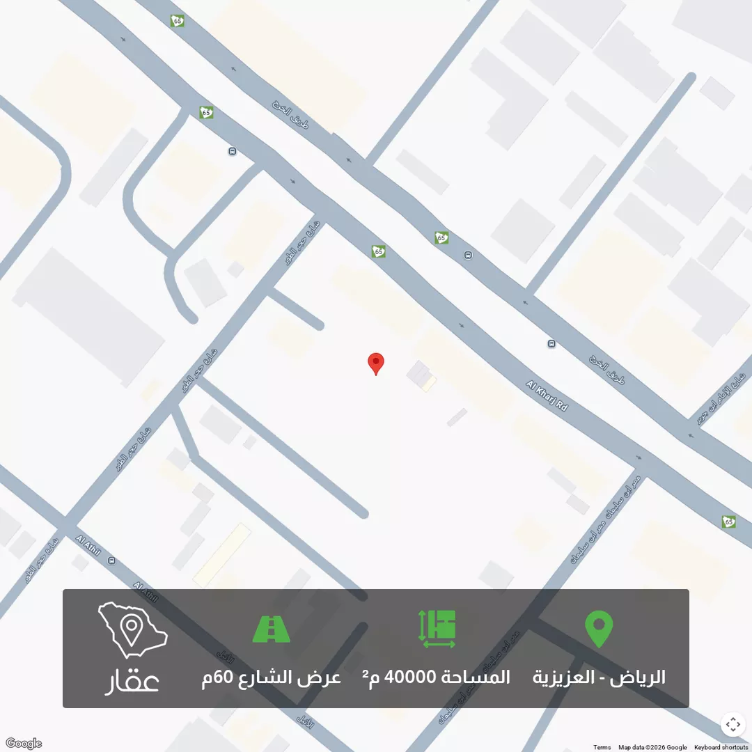 أرض للبيع في شارع الامام, حي العزيزية, مدينة الرياض, منطقة الرياض 1 صورة