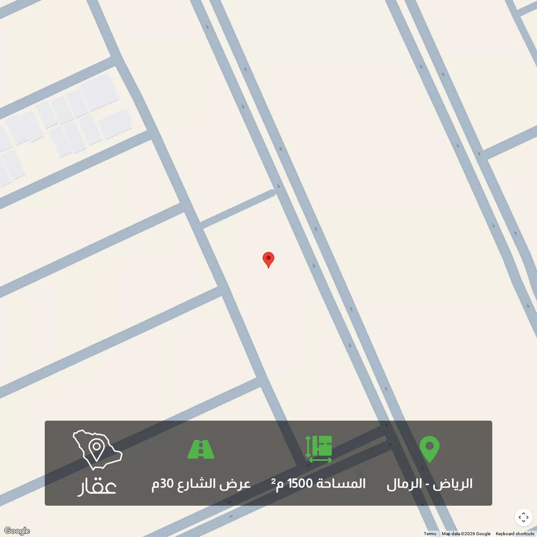 أرض للبيع في شارع النابغة الجعدي, حي الرمال, مدينة الرياض, منطقة الرياض 1 صورة