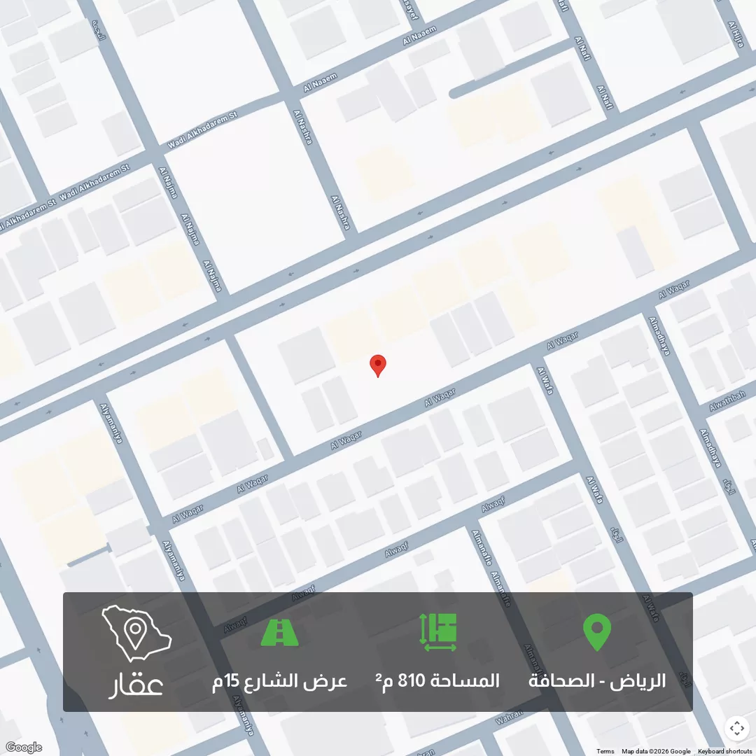 أرض للبيع في شارع الوقار, حي الصحافة, مدينة الرياض, منطقة الرياض 1 صورة