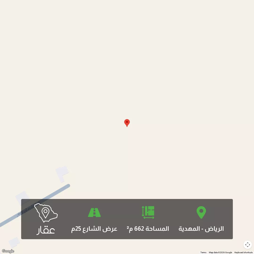 أرض للبيع في شارع إسماعيل بن أبي الغنائم, حي المهدية, مدينة الرياض, منطقة الرياض 1 صورة