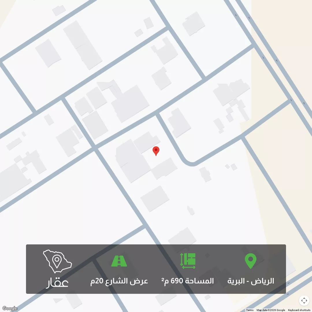 أرض للبيع في شارع محمد بن الطيب, حي البرية, مدينة الرياض, منطقة الرياض 1 صورة