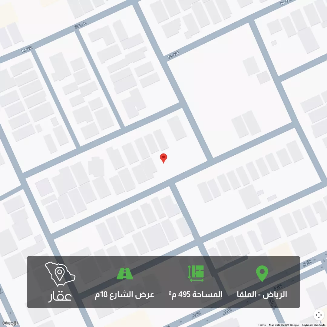 أرض للبيع في شارع رقم 328, حي الملقا, مدينة الرياض, منطقة الرياض 1 صورة