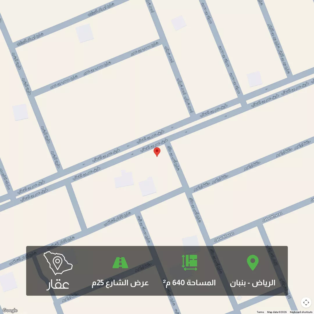 أرض للبيع في شارع عمر ابن الخطاب, حي ملهم, مدينة ملهم, منطقة الرياض 1 صورة