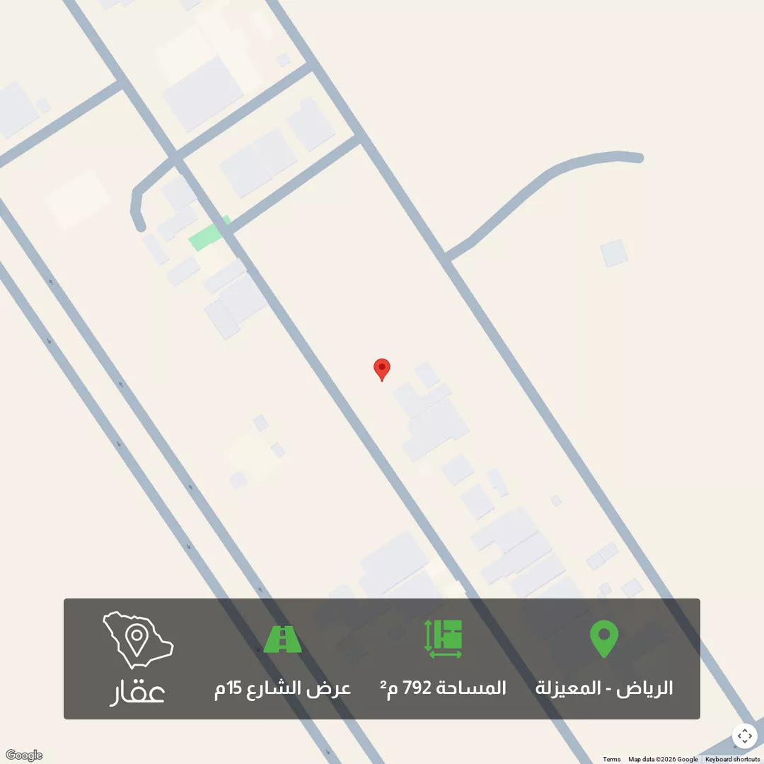 أرض للبيع في شارع محمد بن أبي اليمن الطبري, حي المعيزيلة, مدينة الرياض, منطقة الرياض 1 صورة