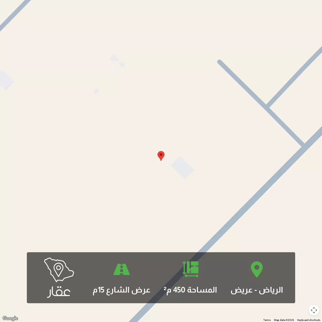 أرض للبيع في حي عريض, مدينة الرياض, منطقة الرياض 1 صورة