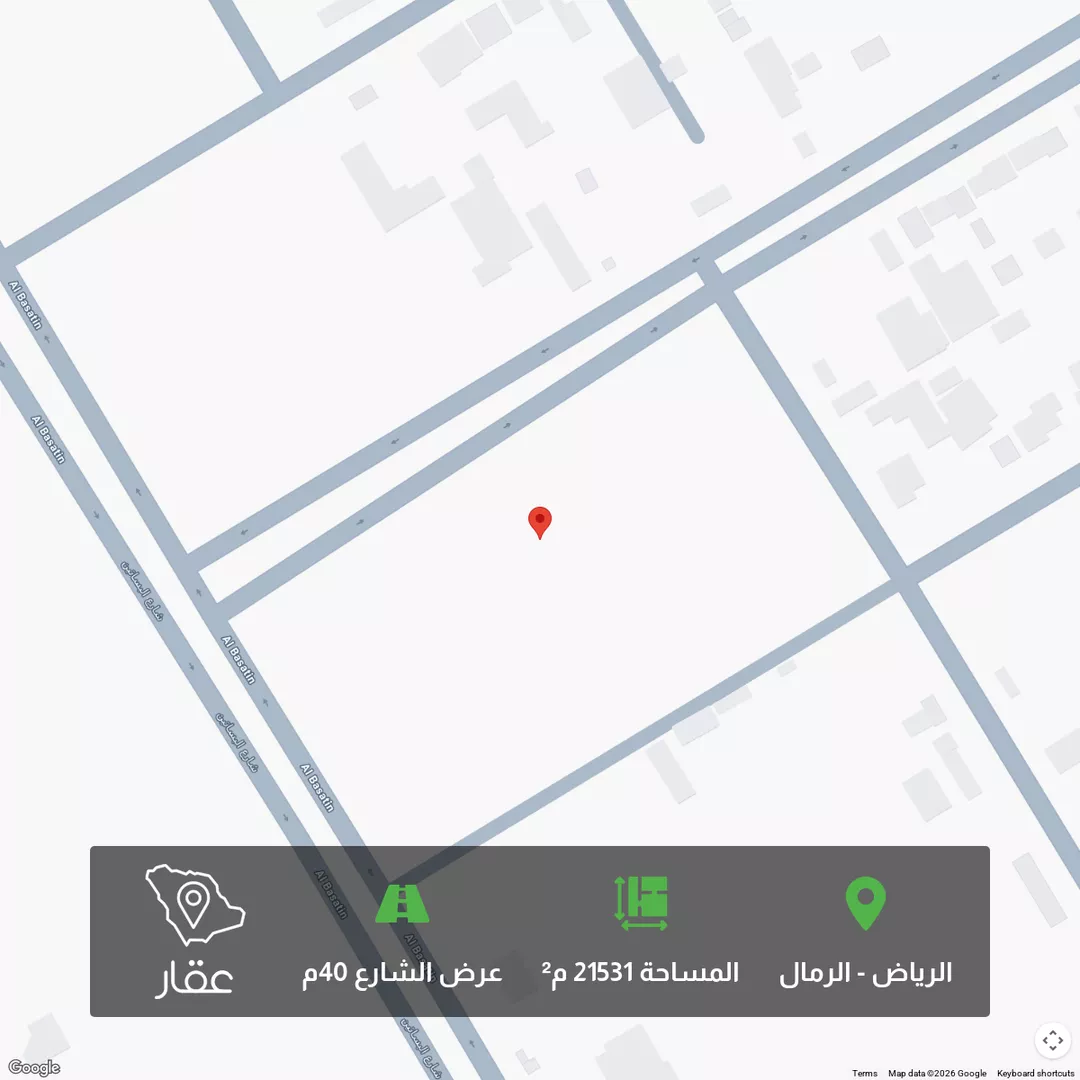 أرض للبيع في شارع البساتين, حي الرمال, مدينة الرياض, منطقة الرياض 1 صورة