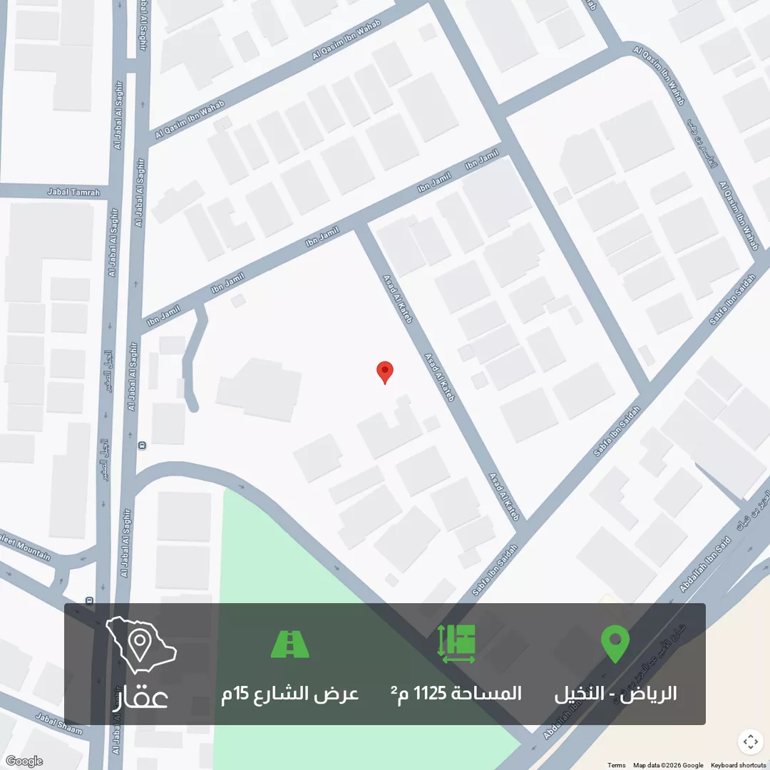 أرض للبيع في شارع أسعد الكاتب, حي النخيل, مدينة الرياض, منطقة الرياض 1 صورة