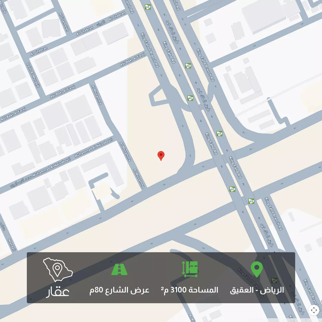 أرض للبيع في شارع الامير محمد ابن سلمان ابن عبدالعزيز ، حي العقيق ، الرياض ، منطقة الرياض 1 صورة