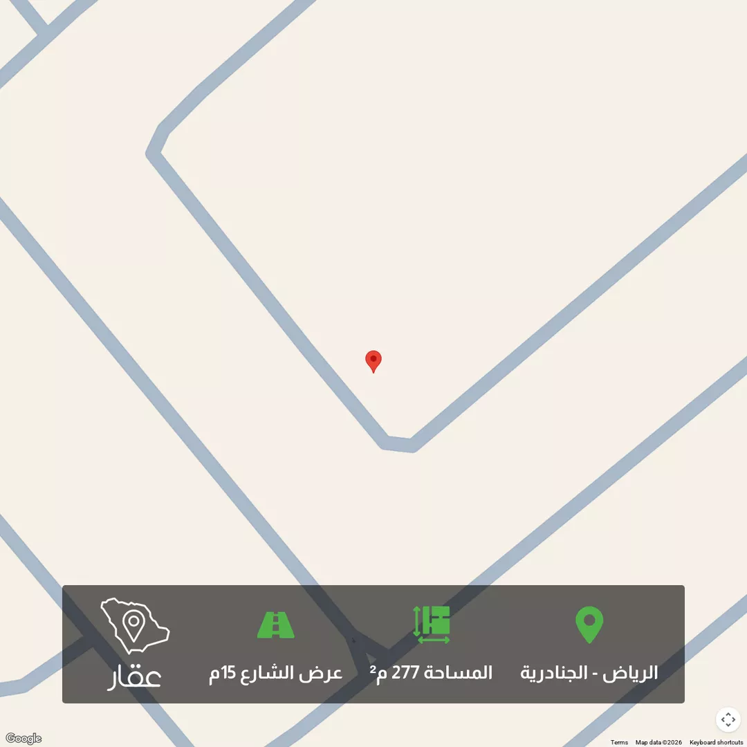 أرض للبيع في شارع العمره, حي الجنادرية, مدينة الرياض, منطقة الرياض 1 صورة
