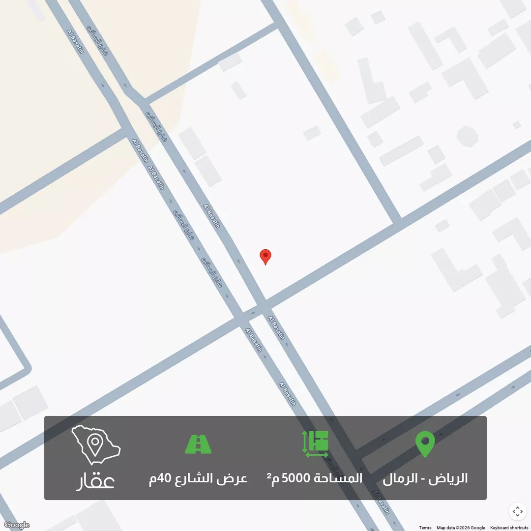 أرض للبيع في شارع البساتين, حي الرمال, الرياض 1 صورة