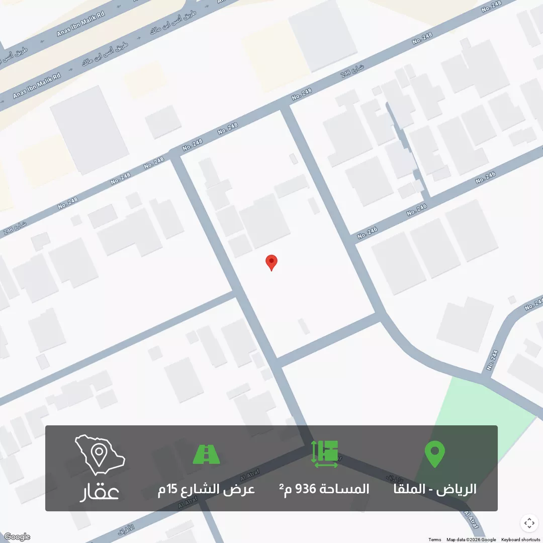 أرض للبيع في شارع رقم 183, حي الملقا, مدينة الرياض, منطقة الرياض 1 صورة