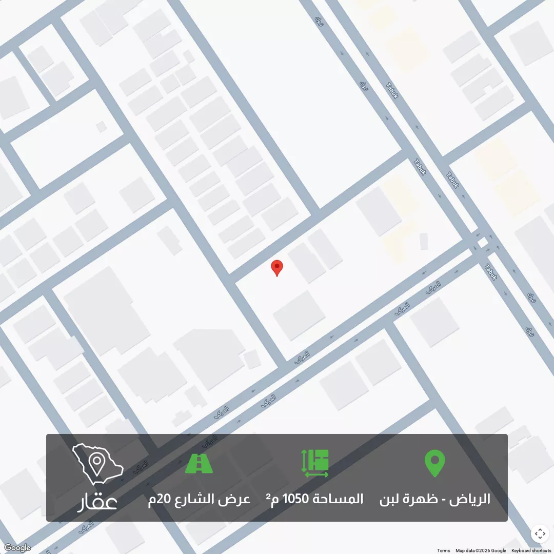 أرض للبيع في شارع المبداء, حي ظهرة لبن, مدينة الرياض, منطقة الرياض 1 صورة