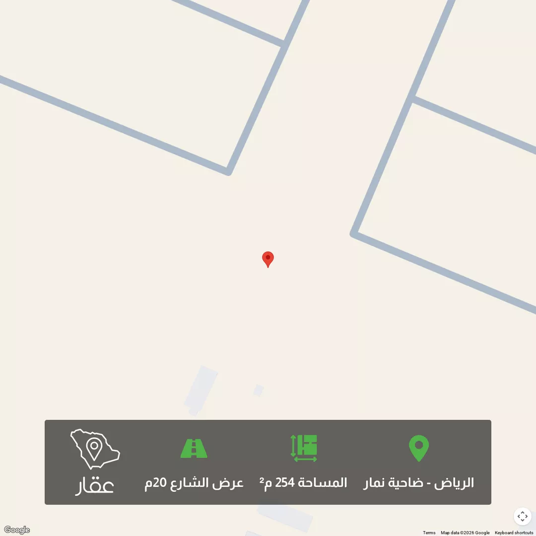 أرض للبيع في شارع 3436036, حي ضاحية نمار, مدينة الرياض, منطقة الرياض 1 صورة