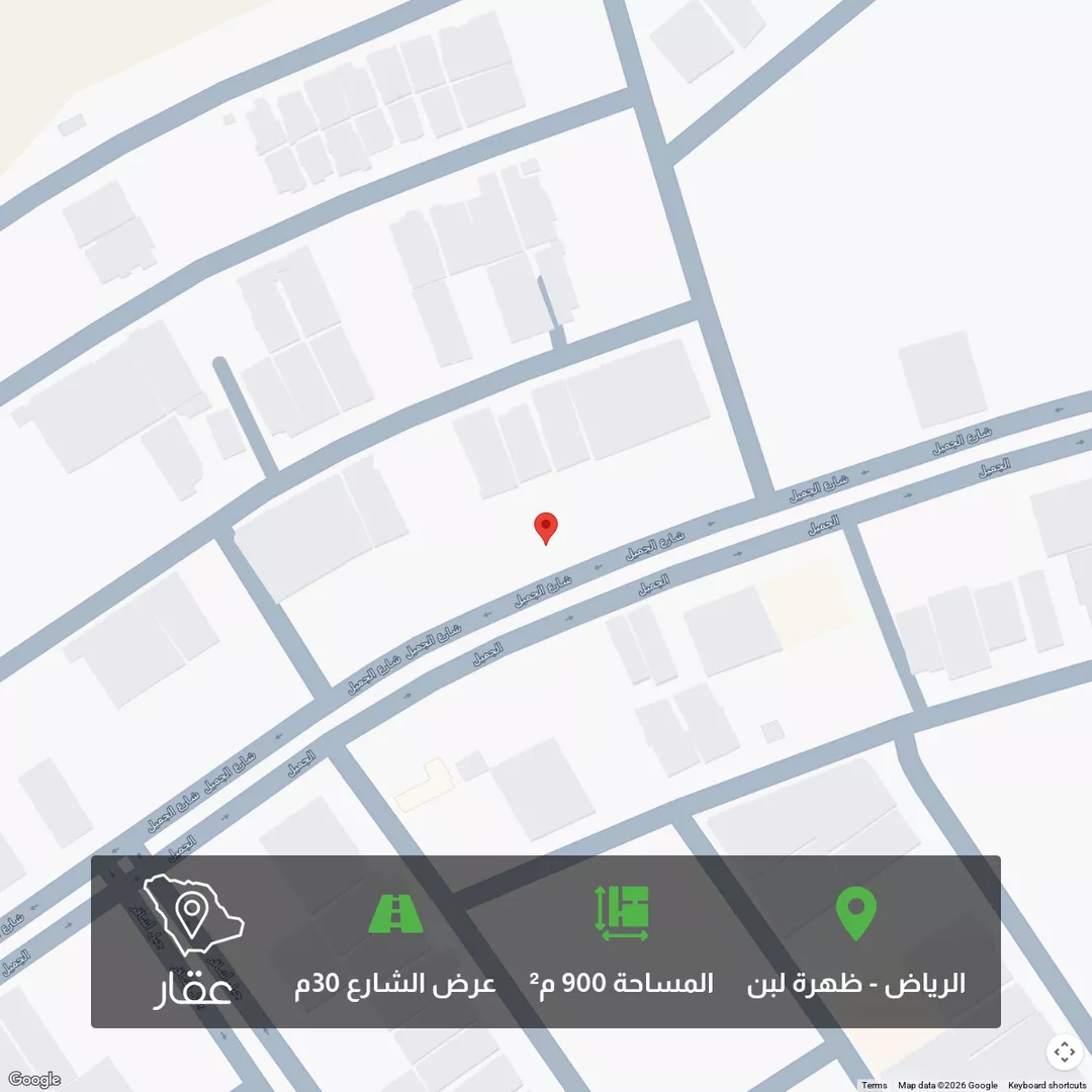 أرض للبيع في شارع الجميل ابن حاتم, حي ظهرة لبن, مدينة الرياض, منطقة الرياض 1 صورة