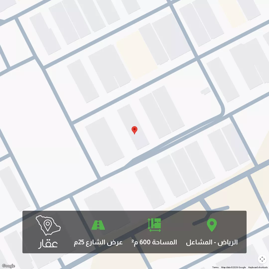 أرض للبيع في شارع وادي مثلة, حي المشاعل, مدينة الرياض, منطقة الرياض 1 صورة