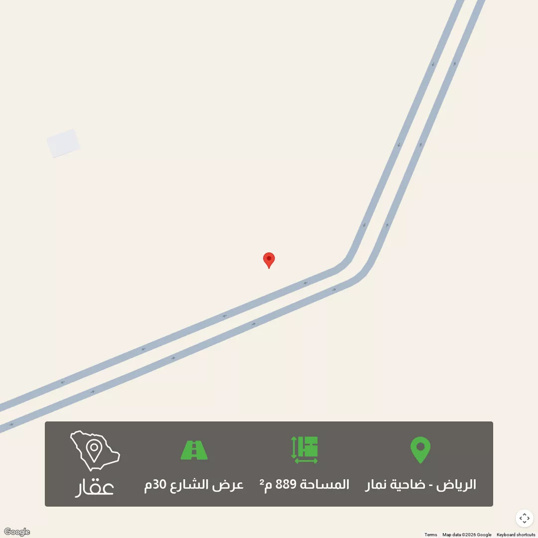 أرض للبيع في شارع عبدالباقي الحنائي, حي ضاحية نمار, مدينة الرياض, منطقة الرياض 1 صورة