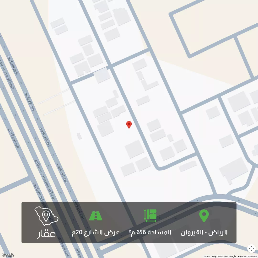 أرض للبيع في شارع جمال الدين أبي السعود ظهيرة, حي القيروان, مدينة الرياض, منطقة الرياض 1 صورة
